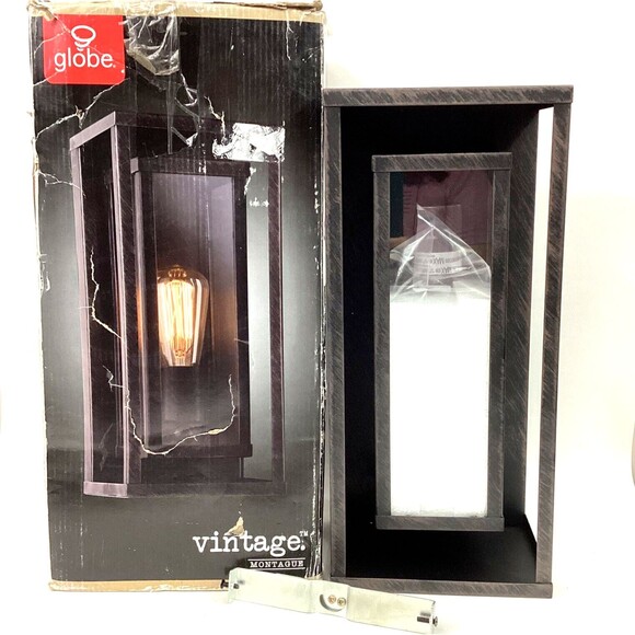 Globe Vintage Montague-Wall Mount Outdoor w/Bulb-Bronze-Weather Resistant-44307 - Picture 1 of 12